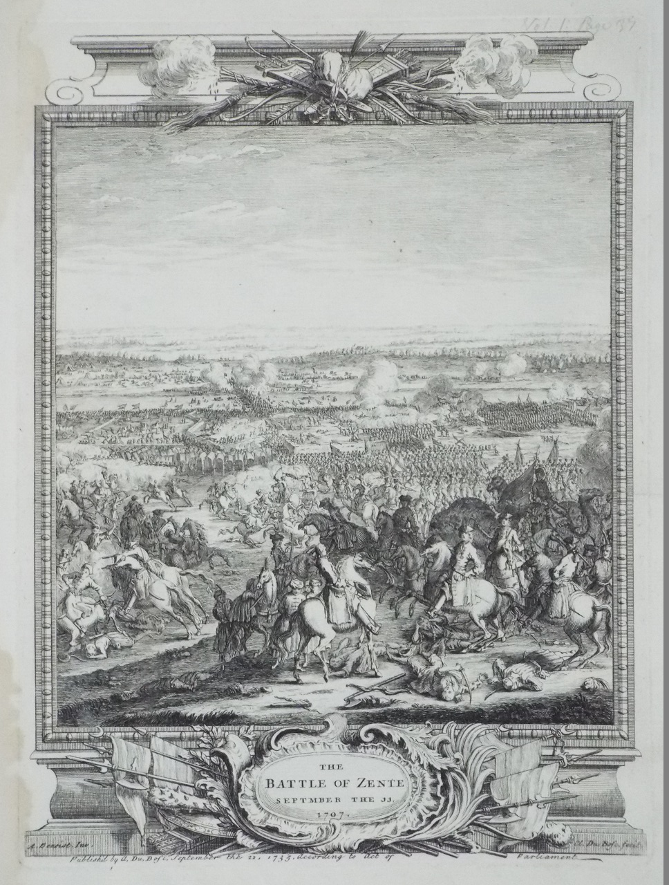 Print - The Battle of Zente September the 11 1707. - Du